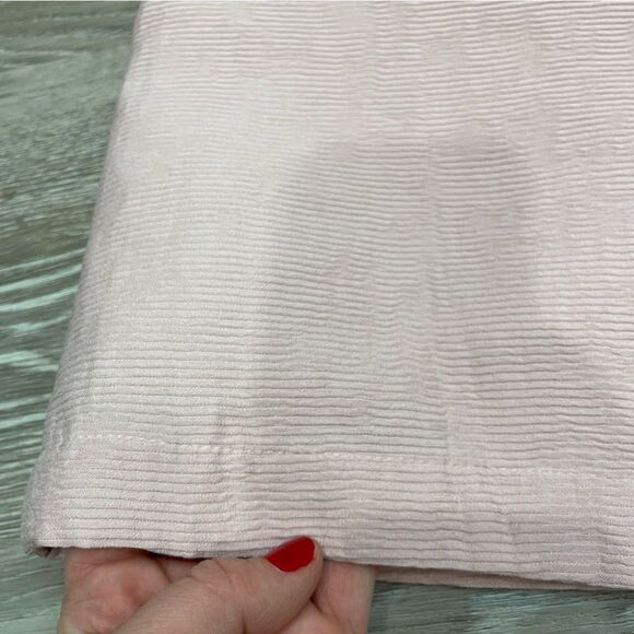 All: Row Pastel Pink Bermuda Shorts Ribbed Print Wide Leg High Waist - Picture 5 of 8